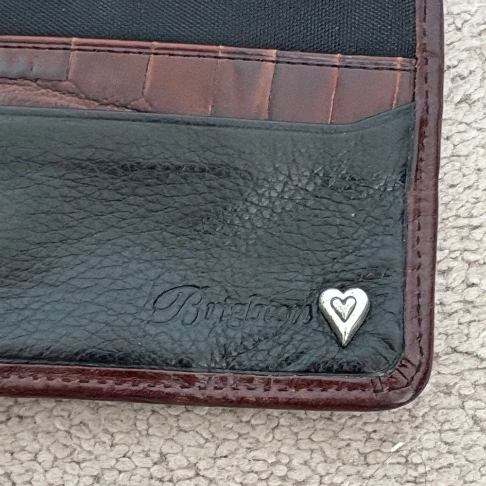 Brighton Vintage Brown Woven Leather Wristlet - Picture 14 of 14